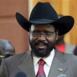 Video: South Sudan president Salvar Kiir pees in his trousers at public event Video: South Sudan president Salvar Kiir pees in his trousers at public event