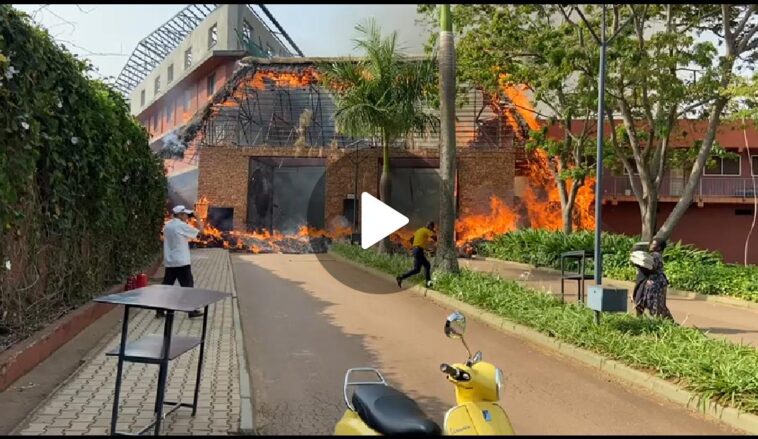 VIDEO: Speke Resort Munyonyo Hotel burns into ashes VIDEO: Speke Resort Munyonyo Hotel burns into ashes