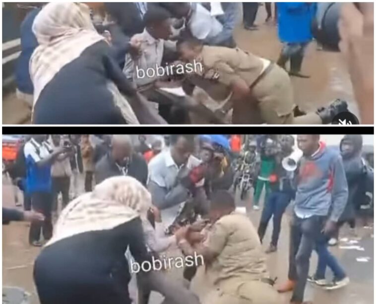 VIDEO: Protester downtown nearly strangles female police to death VIDEO: Protester downtown nearly strangles female police to death