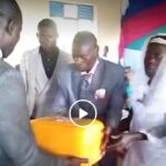 VIDEO: Hilarious! Couple gifted with empty Jerrycan on wedding ceremony VIDEO: Hilarious! Couple gifted with empty Jerrycan on wedding ceremony